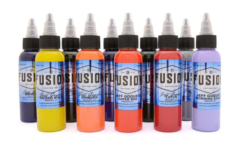 fusion ink jeff gogue signature palette 10 color set 2 - Tattoo Supplies